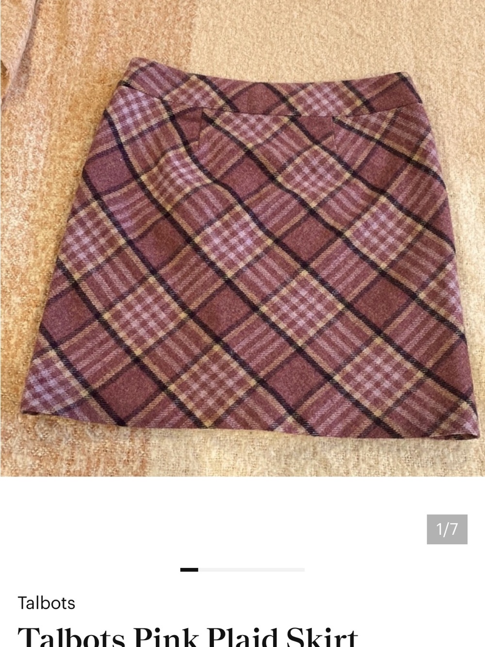 Talbots Petite Plaid Skirt